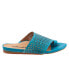 Фото #1 товара Softwalk Corsica II S2113-487 Womens Blue Wide Leather Slides Sandals Shoes 6