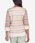 ფოტო #2 პროდუქტის Women's English Garden Zig Zag Texture Top with Necklace