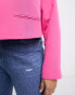 Yours tailored cropped blazer in bright pink