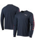 Фото #4 товара Men's Navy New England Patriots Franklin Long Sleeve T-shirt