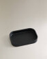 Black resin bathroom soap dish