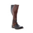 Bed Stu Glaye S F321139 Womens Black Leather Hook & Loop Knee High Boots