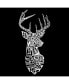 ფოტო #2 პროდუქტის Men's Word Art Long Sleeve T-Shirt- Types of Deer