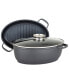 Фото #3 товара 8.6-Qt. Cast Aluminum Nonstick Roaster with Vented Glass Lid