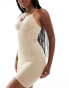 Фото #1 товара Vero Moda seamless bodycon shaping dress in beige