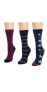 Women's 3 Pack Cotton Compression Crew Socks