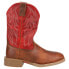Фото #2 товара Justin Boots Canter Water Buffalo 11" Wide Embroidered Square Toe Mens Brown, R