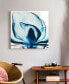 Blue Magnolia x-ray Frameless Free Floating Tempered Glass Panel Graphic Wall Art, 24" x 24" x 0.2"