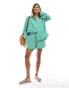 Фото #1 товара The Couture Club co-ord gingham oversized shirt in green