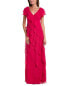 Teri Jon By Rickie Freeman Tiered Chiffon Gown Women's