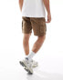 Superdry Heavy cargo shorts in deep brown Коричневый, W36 - фото #2