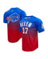 Фото #2 товара Men's Josh Allen Royal Buffalo Bills Player Name and Number Ombre Mesh T-shirt