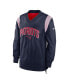 Men's Navy New England Patriots Sideline Athletic Stack V-neck Pullover Windshirt Jacket