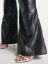 Фото #4 товара ASOS DESIGN Curve leather look kick flare in black