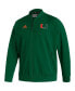 Men's Green Miami Hurricanes 2021 Sideline Woven Full-Zip Bomber Jacket