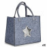 Christmas Bag Star Grey Silver 20 x 42 x 35 cm (12 Units)