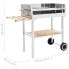 Фото #3 товара XXL Trolley Charcoal BBQ Grill Stainless Steel with 2 Shelves