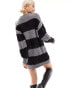 Фото #6 товара Mango oversized jumper stripe dress in black and white