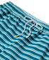 Фото #2 товара Men's Stripe Drawcord 7" Swim Trunks