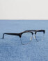 Фото #4 товара ASOS DEISGN clear lens retro glasses with blue light lens