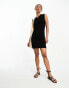 Фото #6 товара ASOS DESIGN v neck tank mini dress in black