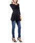 Women's Ruched Sleeve Swing Tunic Top