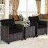 Фото #2 товара 3-TLG. Polyrattan Lounge Set