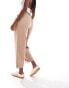 Фото #3 товара ASOS DESIGN straight leg trouser with double layer detail in clay