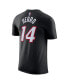 Фото #3 товара Men's Tyler Hero Black Miami Heat Icon 2022/23 Name and Number T-shirt