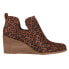Фото #1 товара TOMS Kallie Leopard Wedge Round Toe Booties Womens Size 11 B Casual Boots 100175