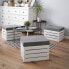 Sitzhocker mit Stauraum WHITE 3er Set