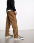 Vans baggy chinos in khaki with elasticated waist