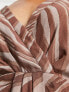 Фото #7 товара Pretty Lavish Curve knot front satin mini dress in brown stripe