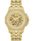 ფოტო #1 პროდუქტის Men's Octava Automatic Crystal-Accent Gold-Tone Stainless Steel Bracelet Watch 41.7mm