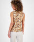 Фото #2 товара Women's Printed Tie-Front Blouse