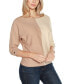 Фото #6 товара Women's Colorblock 3/4-Sleeve Dolman Sweater