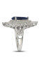 ფოტო #2 პროდუქტის Suzy Levian Sterling Silver Cubic Zirconia Pear Cut Cluster Halo Ring
