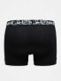 Nike Everyday Cotton Stretch trunks 3 pack in black with graffiti wasitband