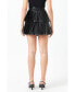 Фото #2 товара Women's Shiny Pu Pleated Mini Skirt