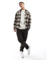 Фото #6 товара Jack & Jones faux wool shacket in brown check