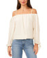Фото #1 товара Women's Tie Cuff Cold Shoulder Blouse