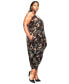 Фото #3 товара Plus Size Montana Camo Pocket Jumpsuit