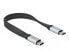 Фото #3 товара Delock 85926 - 0.22 m - USB C - USB C - USB 3.2 Gen 2 (3.1 Gen 2) - 10000 Mbit/s - Black - Silver