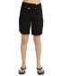 Фото #1 товара Women's Leeor Asymmetric Waist Denim Bermuda Shorts