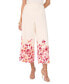 ფოტო #1 პროდუქტის Women's Floral Wide-Leg Pull-On Pants