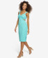 ფოტო #1 პროდუქტის Women's Textured Side-Cutout Gathered-Bodice Dress