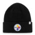 Фото #1 товара '47 Men's Black Pittsburgh Steelers Primary Basic Cuffed Knit Hat
