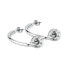 Sparkling steel hoop earrings with Bagliori crystals SAVO08