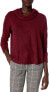 Lucky Brand 257607 Women's Cowl Neck Cloud Jersey Top Tawny Port Size Small