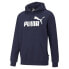 Фото #1 товара Puma Essentials Logo Pullover Hoodie Mens Blue Casual Outerwear 84681206